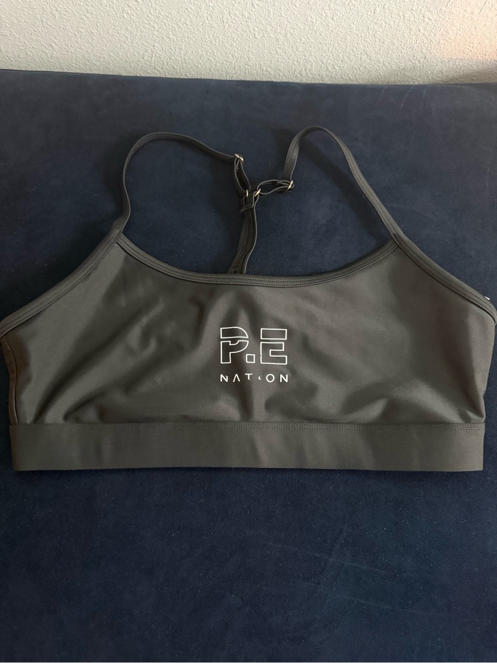 P.E Nation Black Logo Sports Bralette